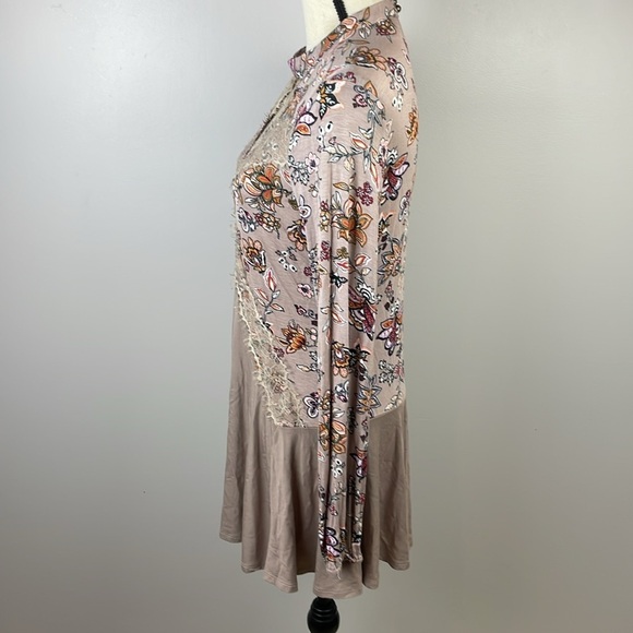 Daytrip Buckle Womens Stretch Mini/Micro Dress SZ S Unique Floral Open Front - Picture 7 of 11